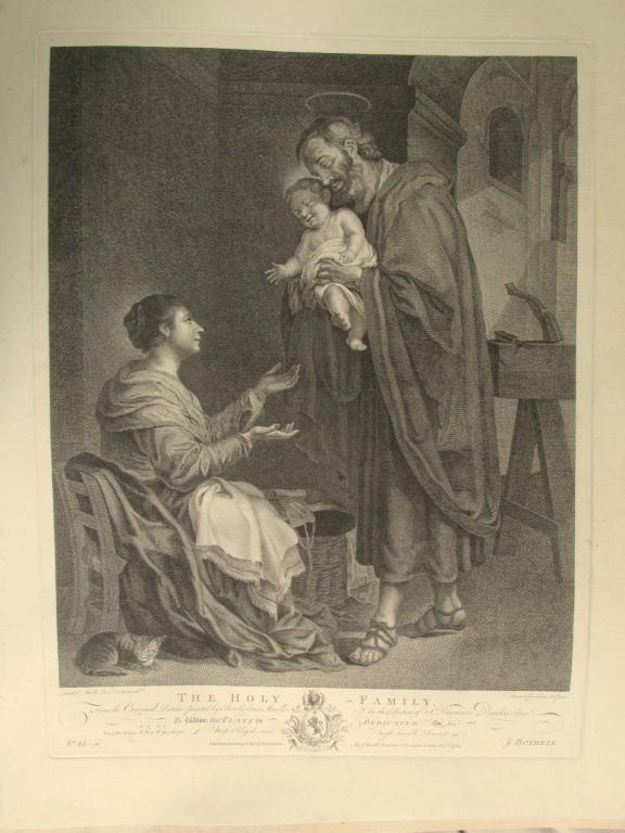 The Holy Family - 1764 - Old Master: Old Master - The Holy Family Artist: Barthol Murillo After Thomas Chambers Print Type: Engraving - Etching Date: 1764 Publisher: John Boydel