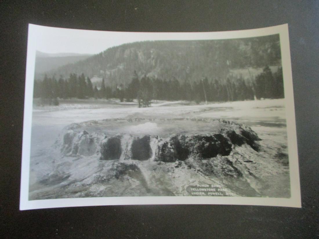 Punch Bowl - Yellowstone - Albert G. Lucier: Punchbowl - Yellowstone Park Wyoming. Signed and titled in photograph - Lucier, Powell, Wyo. Photographer: Albert G. Lucier 1877 - 1962 Signed: In photograph