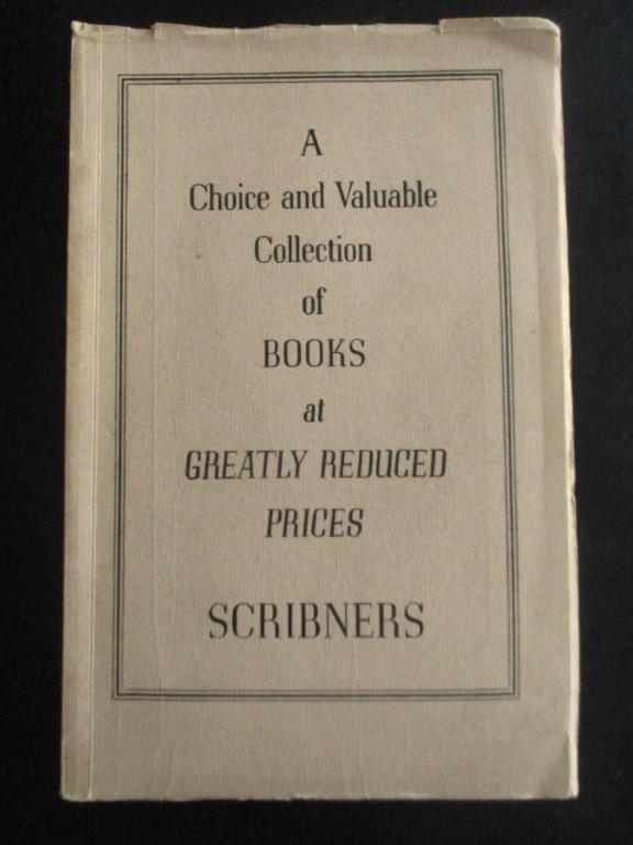 Early Scribner's Bookstore Catalogue No. 101 (1 of 3)