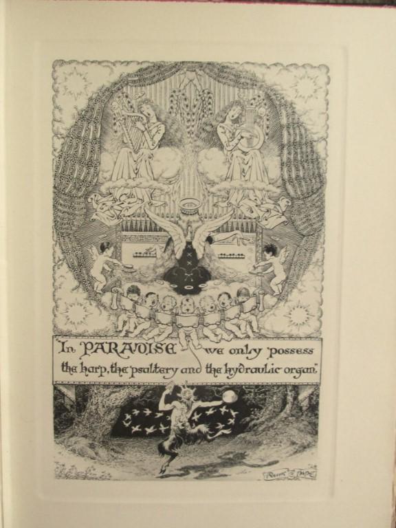 In Paradise We Only Possess The Harp ...: In Paradise We Only Possess The Harp, the Psaltery and the Hydraulic Organ From Revolt of the Angels - Anatole France. Artist: Frank Cheyne Papé 1878 - 1972 Print