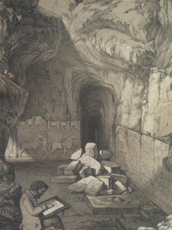 Egypt - Entrance Passage Kouyunjik 1852: Egypt - Entrance Passage Kouyunjik 1852 Sketched on the spot by S C Milan Artist: N. Chevalier Print Type: Stone Lithograph Date: 1852 Publisher