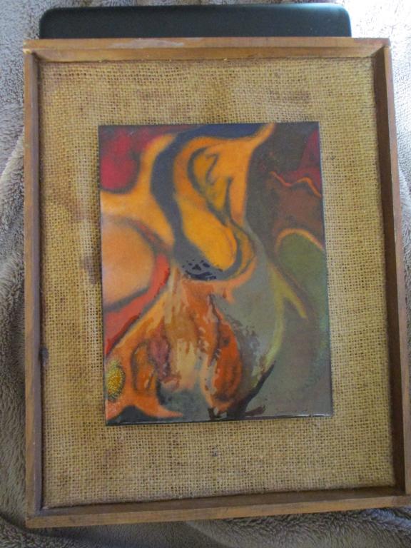 Modernist Surreal Enamel Painting (1 of 2)