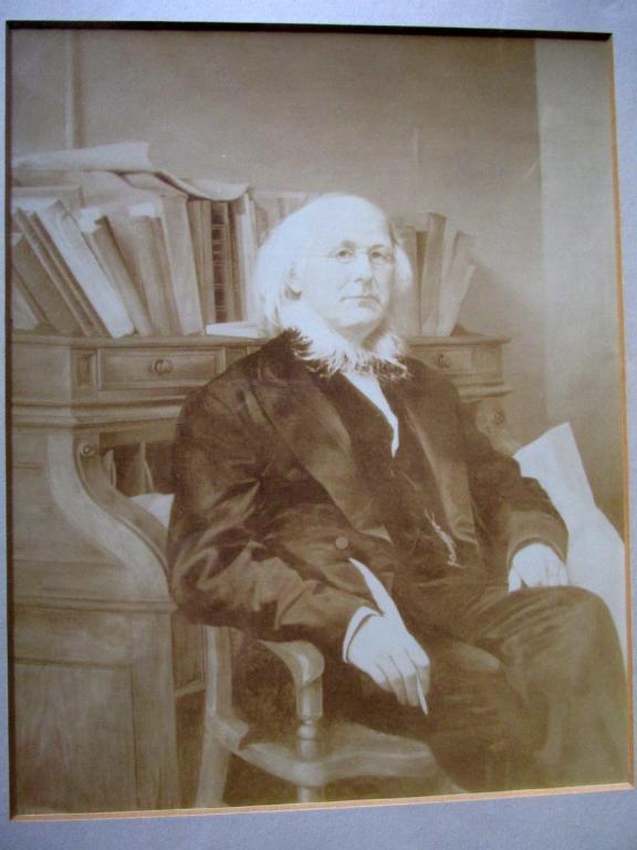 Horace Greeley Photograph: Horace Greeley PhotographFrom a Portrait Painted by Francis Bicknell Carpenter Dated: 19th century Dimensions: SS 7 x 9" Frame: Gilt frame some e