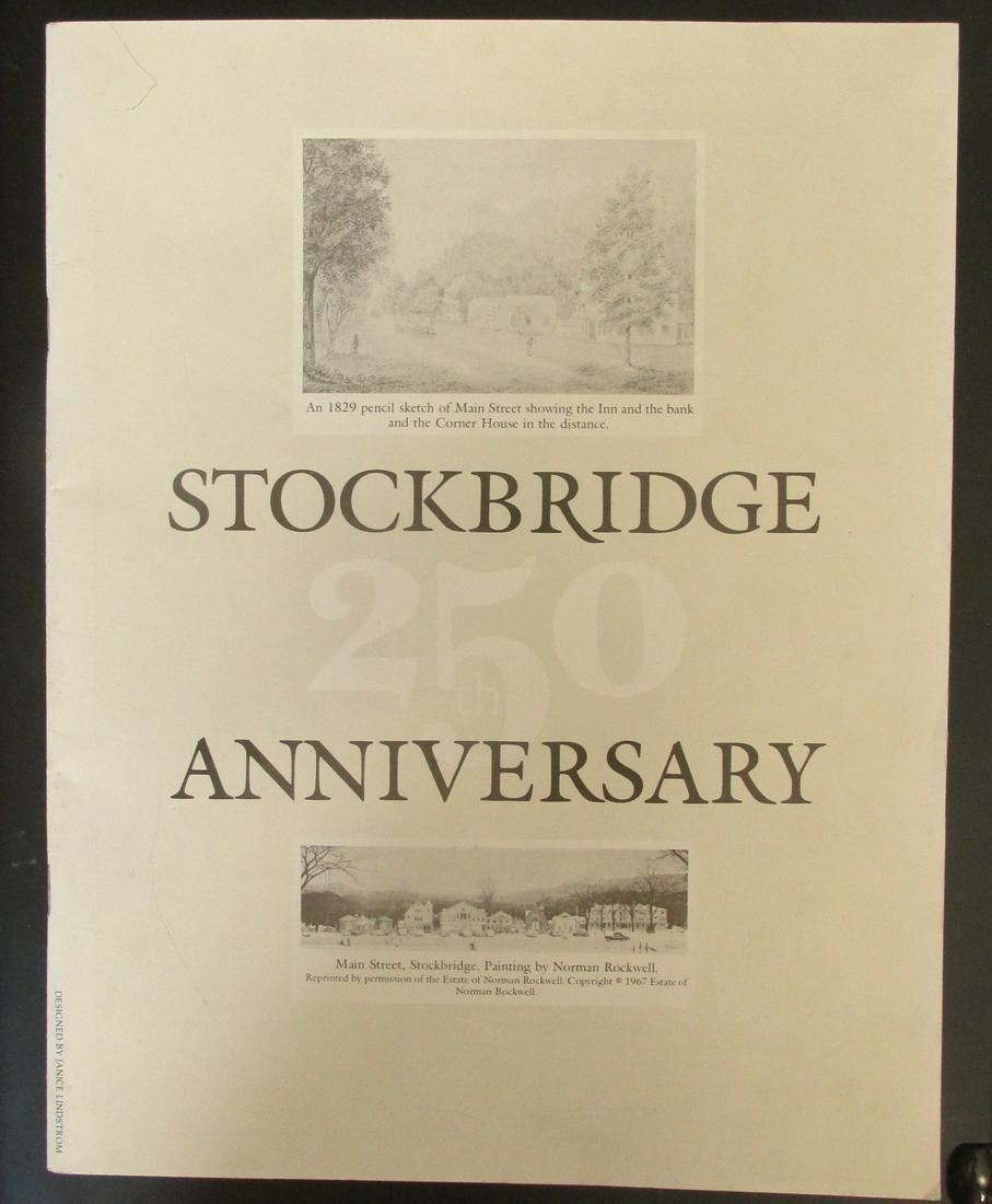 Stockbridge 250th Anniversary - Massachusetts: Stockbridge 250th Anniversary Stockbridge, Massachusetts Dated: 1989 Edition: 1st Size: 4to Binding Trade Wraps Condition Report <