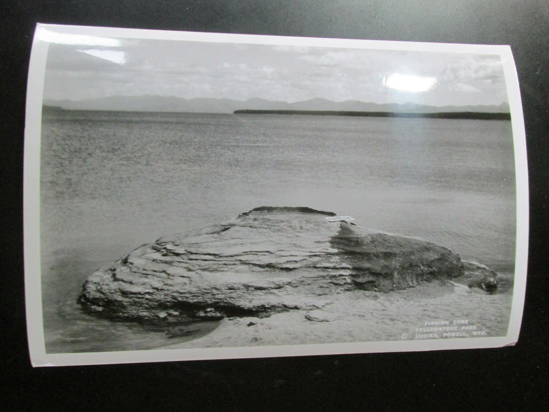 Fishing Cone - Yellowstone - Albert G. Lucier: Fishing Cone Wyoming. Signed and titled in photograph - Lucier, Powell, Wyo. Photographer: Albert G. Lucier 1877 - 1962 Signed: In photograph Dated: <