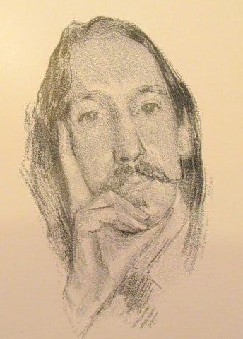 Portrait of Robert Louis Stevenson: Portrait of Robert Lewis Stevenson 19th century Artist: After an engraving by J. H. E. Whitney Date: 1888 Publisher: Century Origin: Americ