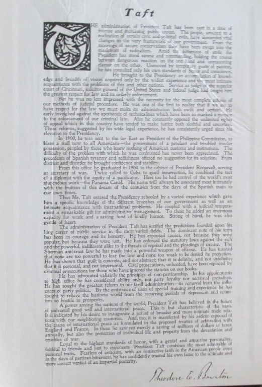 Tribute to President William Howard Taft: Tribute to President William Howard Taft Artist: After Gilbert Stuart Print Type: Photogravure Signed: George Washington in plate Date: 1907 Publisher: Bureau of Nati