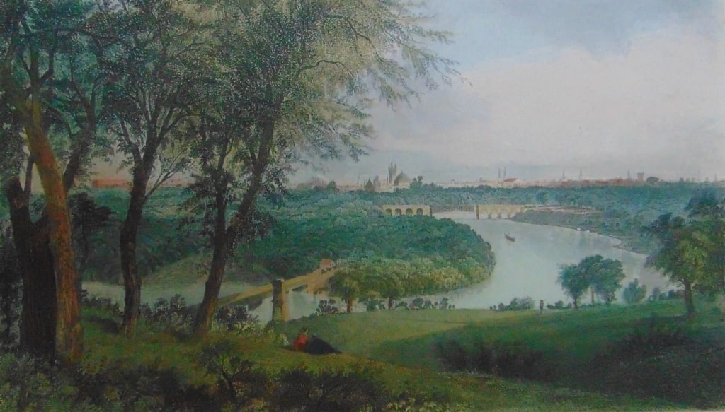 Philadelphia From Belmont - Granville Perkins: Philadelphia From Belmont - West Park Hand Coloring. "Philadelphia from Belmont" was created by the artist Granville Perkins. Granville Perkins created the print in 1875, and it shows a panoramic