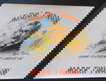 Mark Twain - Known to Everyone Liked by All: Mark Twain - Known to Everyone Liked by All The Wolf Brothers cigar box label, featuring Mark Twain with the slogan "Known to Everyone - Liked by All," is a fascinating example of celebrity