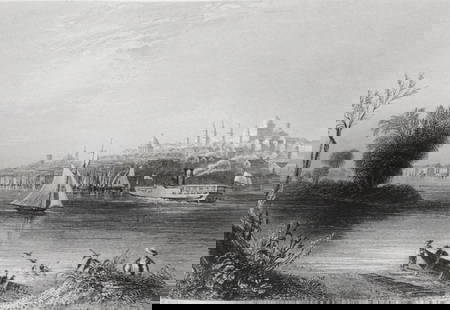 Panoramic View of Albany New York: Panoramic View of Albany New York Artist: William Henry Bartlett Print Type: Engraving Date: Circa 1840 Dimensions: 10 x 7.5 " Subject: 19th Century American Scenes Condition Report: Very Good Plus
