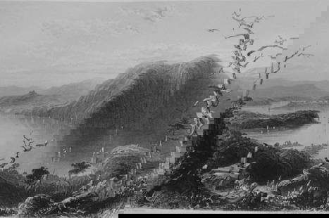 Crow Nest From Bull Hill - Hudson River: Crow Nest From Bull Hill - Hudson River Artist: William Henry Bartlett Print Type: Engraving Date: Circa 1840 Dimensions: 10 x 7.5 " Subject: 19th Century American Scenes Condition Report: Very