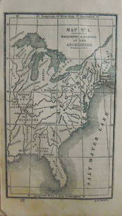 Wanderings & Locations of (American) Aborigines: Wanderings & Locations of the (American) Aborigines Map No. 1. Showing Indian Tribes. Map shows the Atlantic Ocean as "Salt Water Lake" Cartographer: B. F. Waitt Dated: Circa 1840 Dimensions: 6 x