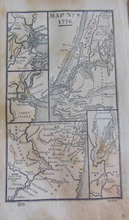 Map of 1776 - Important Areas Mapped: Map of 1776 - Important Areas Mapped Map No. 8 Dated: Circa 1840 Dimensions: 6 x 4" Condition Report Toning. Rounded left tips. Good Subject References: 220