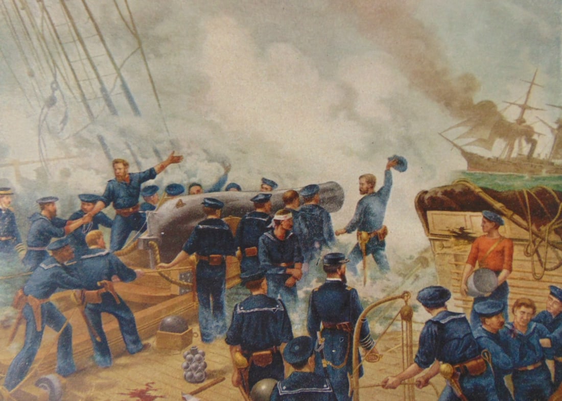 Kearsarge Sinking the Alabama June 1864 (1 of 2)