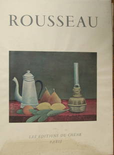 Rousseau ~ Portfolio Les Editions Du Chene Paris: Henri Rousseau Dit Le Douanier 16 prints. Original 14 page text folder present. Artist: Henri Rousseau Date: 1951 Publisher: Les Editions du Chene Origin: Paris