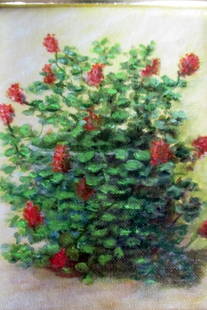 To The Roses: To The Roses Artist: Initials PJB Medium: Oil On Board Date: 1994 Signed: On Verso Origin: American Size: 7 1/2 x 5 1/2" Frame: 10 x 8" Subject: Floral Roses Condition: No defects noted.