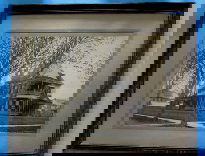 Deyo Johnson House ~ (Ellenville NY): Deyo Johnson HouseMaple Ave., Ellenville, NYFramed and Glazed.Period frame. Photographer: Unknown Dated: 19th/Early 20th Century Medium: Silver Print Dimensions: Sight: 13 x 10" Frame: 18 1/2 x 15