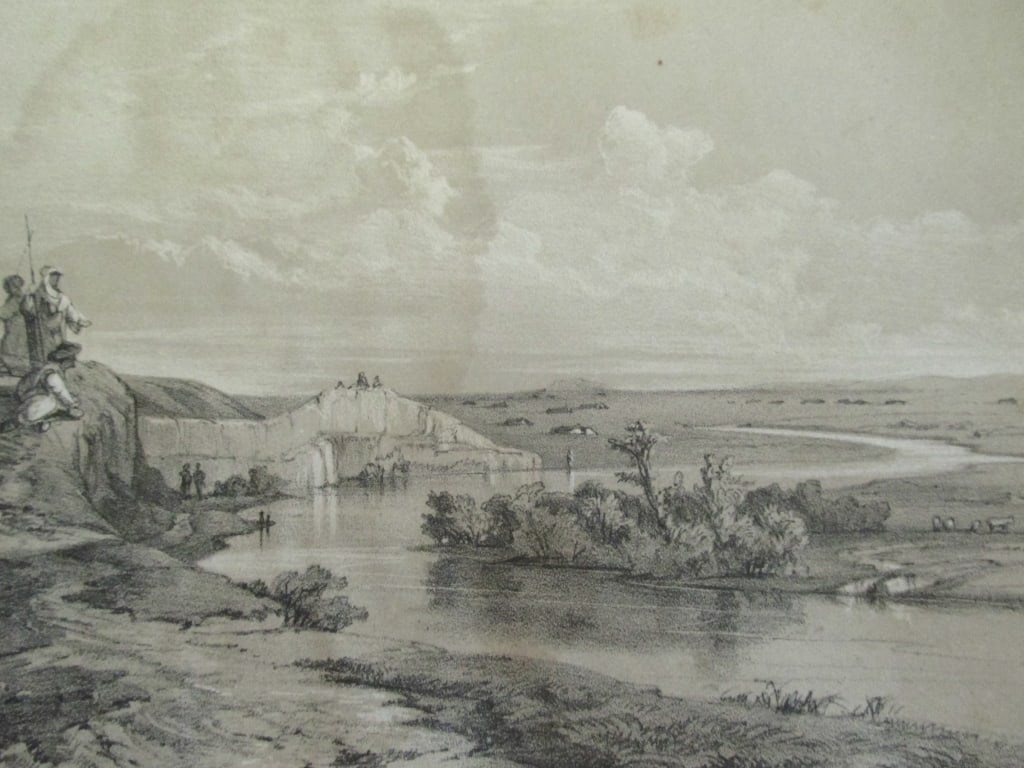 Egypt - Mound of Arbanon the Khabour 1852: Egypt - Encampment on the Khabour 1852 Artist: After F. Cooper - N. Chevalier Print Type: Stone Lithograph Date: 1852 Publisher: John Murray