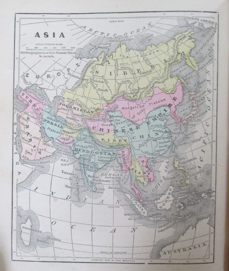 Map of Asia Includes the Chinese Empire  - 1850's (1 of 3)