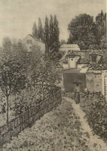 Louveciennes - Alfred Sisley: Louveciennes - Alfred Sisley This gravure is from Art Francais - Exposition d'Art decoratif ontemporain 1800 - 1885. Organisee par Madame la Cometesse Greffulhe, Presidente. C