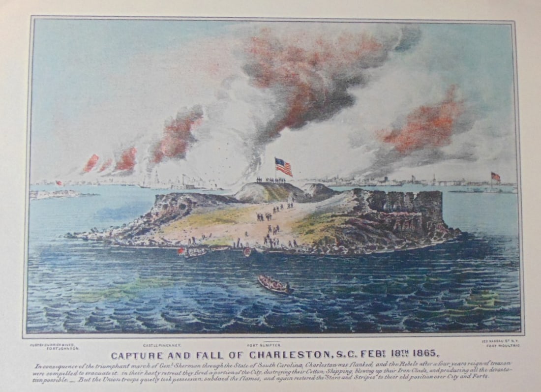 Capture & Fall of Charleston, SC Currier & Ives (1 of 2)