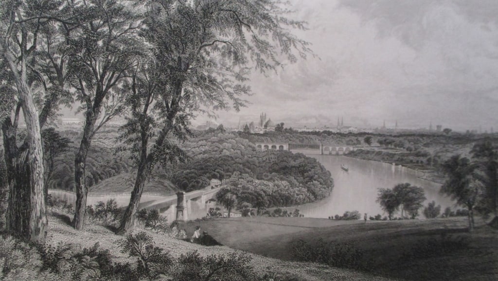 Philadelphia From Belmont [West Park]: Philadelphia From Belmont [West Park] After Granville Perkins Artist: Granville Perkins Print Type: Engraving Date: 1873 Publisher: D. A
