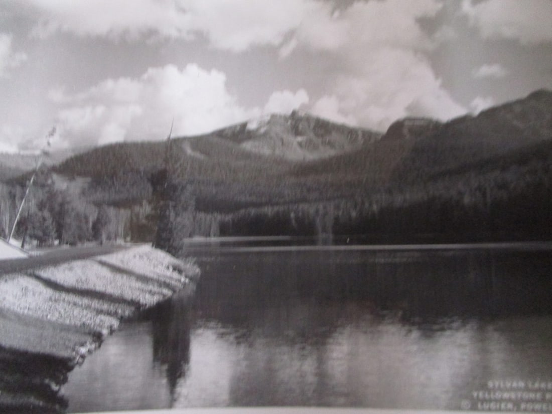 Sylvan Lake - Yellowstone - Albert G. Lucier: Sylvan Lake - Yellowstone Park Wyoming.. Signed in photograph lower right Sylvan Lake - Yellowstone Park - Lucier, Powell, Wyo. Photographer: Albert G. Lucier 1877 - 1962<