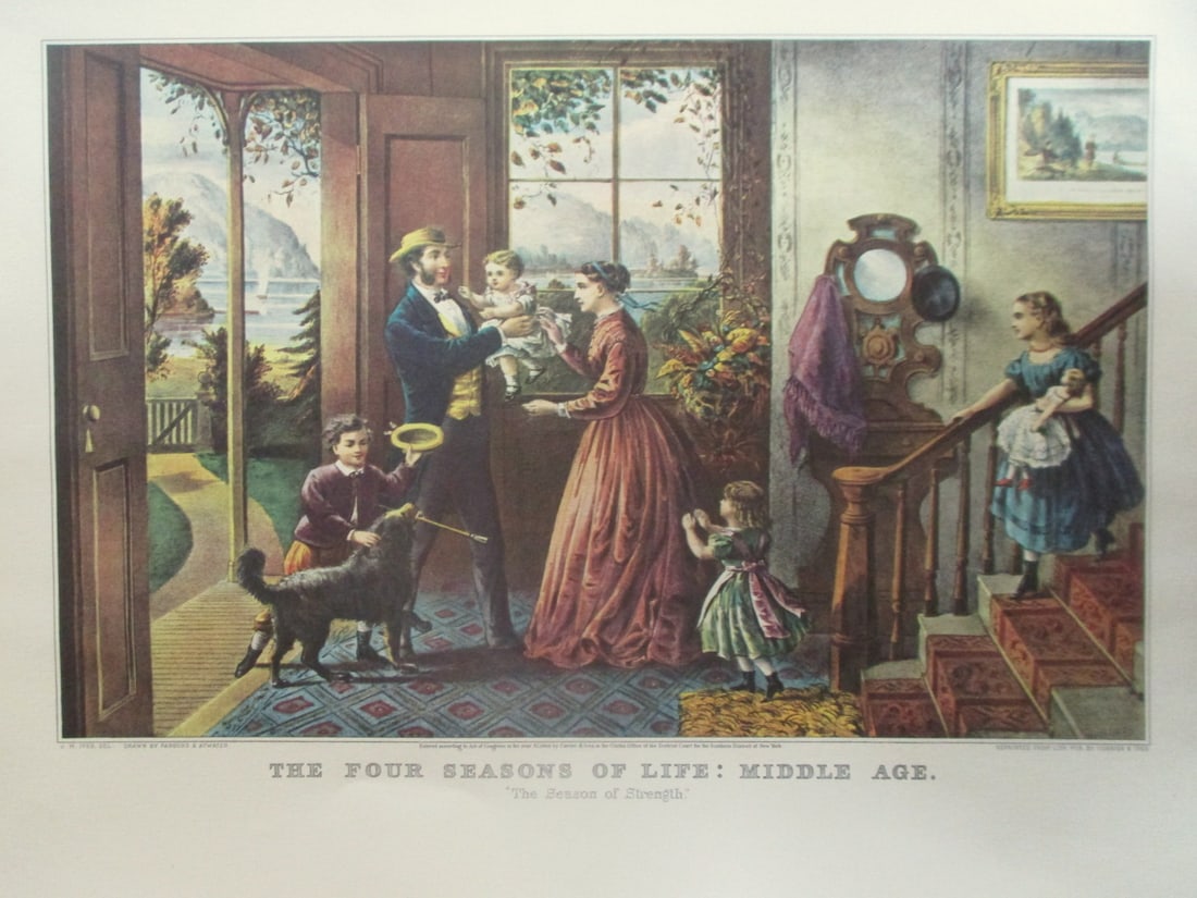 Four Seasons of Life -Middle Age -  Currier Ives (1 of 2)