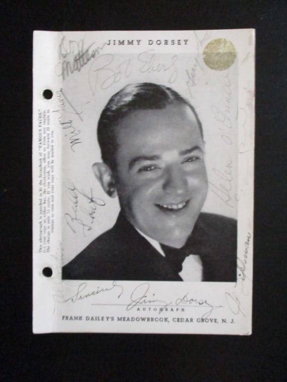 Jimmy Dorsey Plus Signed Photo from Meadowbrook (1 of 4)