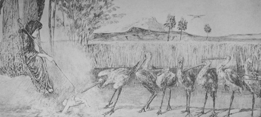 Der Kinderbrunnen - Max Klinger: Der Kinderbrunnen (The Children's Fountain) From Zeichnungen Von Max Klinger - Number 2 Artist: Max Klinger Print Type: Lithograph Date: 1912 Publisher: Verlag Von Glass