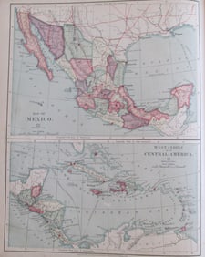 Map of Mexico - West Indies & Central America
