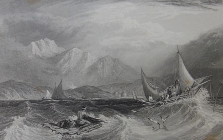 Bombay Harbour - Fishing Boats in the Monsoon