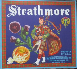 Strathmore Sunkist Oranges California Advertising