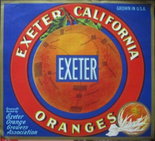 Exeter Sunkist Oranges California Advertising