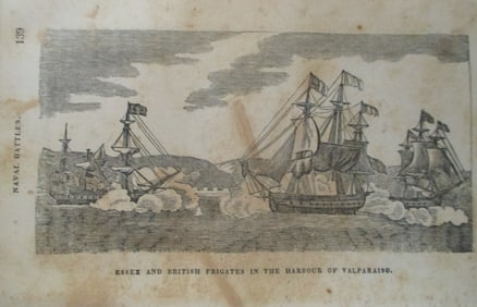 Essex & British Frigate at Valparaiso