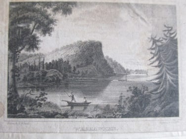 Rare Early Engraving of Weehawken New Jersey