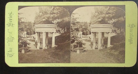 Columbian Spring - Saratoga, NY Stereo View