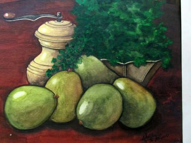 Fruit On A Table - Shelley Blum  (American)