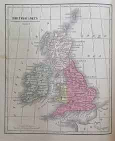 Map of The British Isles - 1850's