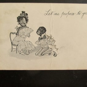 Let Me Propose To You - Black Americana Postcard