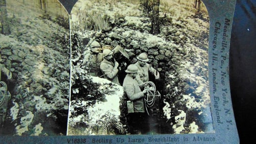 Setting Up Large Searchlight In Advance Lines