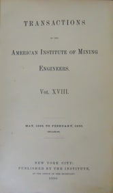 Transactions of  American Inst. Mining Engineers