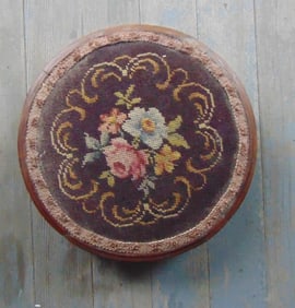 Mahogany Footstool with Ball Feet