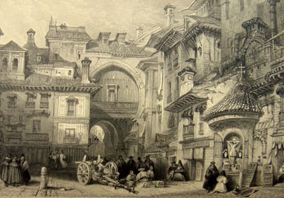 Moorish Gateway Leading to Viva Rambla - Spain