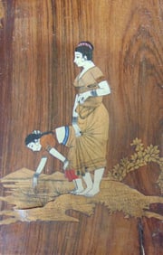 Indian Inlaid Bone Wall Plaque