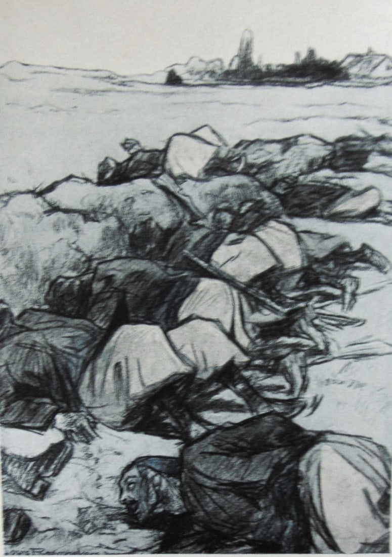 The Land Mine (World War I): The Land Mine (World War I) Louis Raemaekers was a Dutch cartoonist and illustrator best known for his powerful and influential political cartoons during World War I. Born in 1869, Raemaekers began hi