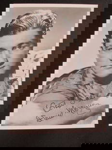 Dennis Morgan Warner Brothers Photograph: Robert Young In original Warner Brothers envelope Signed: In Photographic Plate Dated: C1936 Subject: Movie Film Medium: Gelatin-Silver Print