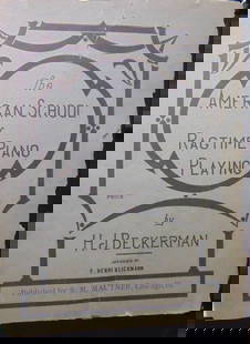 American School of Ragtime Piano Playing: American School of Ragtime Piano Playing Rare Composer: H J Bckerman Type: Ragtime Publisher: S M Mautner Dated: c1918 Condition Report: Cover detached. NOT complete
