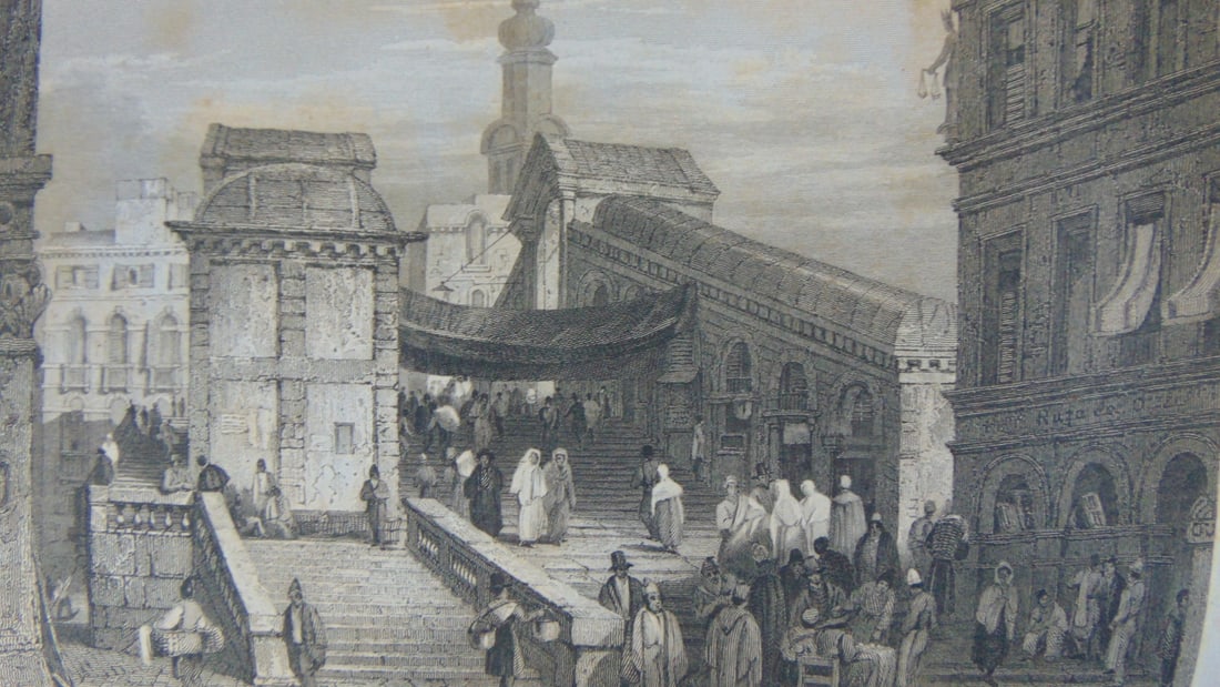 Early Engraving of The Rialto Italy: Early Engraving of The Rialto Italy Artist: Samuel Prout Print Type: Engraving Date: C1830 Origin: British Dimensions: 4.1/2 x 7 3/4" Provenance: Hill House P