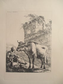 Sheep & Cattle Herder - Etching Boland/Bartsch